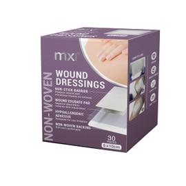 mx HEALTH Fabric Wound Dressing - 8X15CM (4X10CM Wound PAD) - 30 Individually Wrapped DRESSINGS PER Box