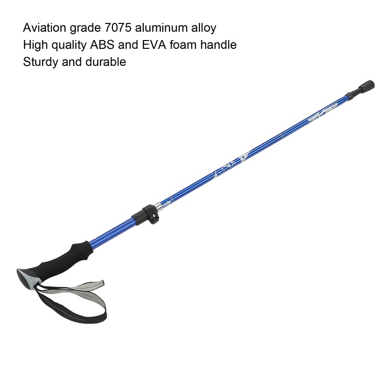 Folding Walking Stick 7075 Aluminum Alloy Prevent Slip Adjustable Height