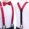 Dubulle Christmas Suspender and Bow Ties for Men Silk Xmas