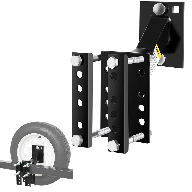 MaxxHaul 70214 Powder Coat Black Trailer Spare Tire Carrier For