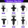 Set of 350 Car Mounting Clips, 6 Different Expansion Rivets,