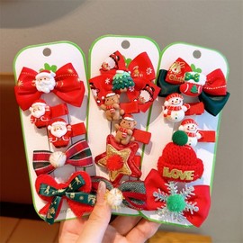 Children's Christmas Hairpin Set - Cute Holiday Hair Clips One Size/05# Christmas Snowman Set 20ea