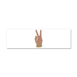 CafePress Peace Sign Car Magnet 10 X 3 10" x 3", Bumper Magnet