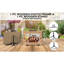 Qiwog Best Friends Photo Frame - Good Friends Are Like Stars Wooden Tabletop Photo Frame with Stand - Forever Friends Picture Frame - Birthday Graduation Gifts for Friend Soul Sister Bestie -A13