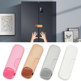 Xylionme 4 Pack Baby Proofing Refrigerator Lock, Child Safety Locks, Cabinet Drawers Lock with Strong Adhesive Tape, Kitchen System Keep Baby's Fingers Safe (4 PCS)