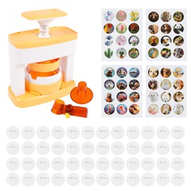Button Maker Machine, 55mm DIY Badge Punch Press Set with 48 Button Parts and Circle Cutter, Ideal DIY Round Pin Maker Machine Kit for Crafting Projects