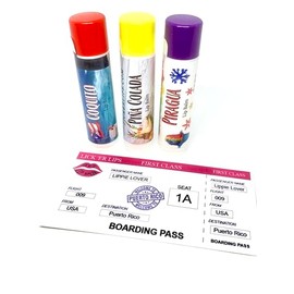 Lickerlips Globetrotter Lip Balm Bundle – Flavors Inspired by World Destinations – Natural Ingredients Sweetened Lip Care - Stocking Stuffers - 3 Tubes (Puerto Rico)