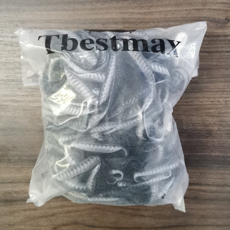 Tbestmax 75g XL Black Loofah Sponge for Exfoliating, Soft Shower