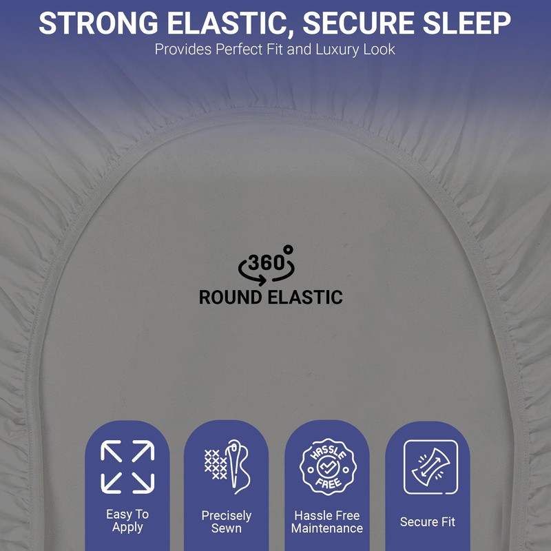 SAMAYISH 100% Egyptian Cotton King Fitted Sheet 400 Thread Count