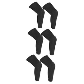 FOMIYES 3sets Warm Protective Gear Thermal Warmers Rodilleras para Gym Mujer Fitness Sleeve Anti-Injury Pads Shockproof Pads Football Brace Black 2pcs*3