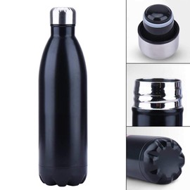 Boolavard Water Bottle Vacuum Insulated Stainless Steel Water Bottle BPA-Free Metal Sports Bottle Double Wall Insulated Cold and Warm Drinks 17 oz / 500 ml (Aqua)
