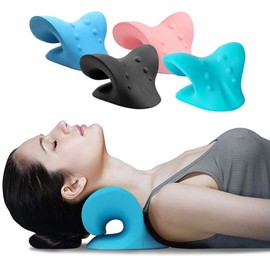 Neck stretching pillow turtle neck cervical massage straight neck neck massage Neck stretching pillow blue 2ea