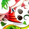 Dinosaur Wall Decals, Cartoon Jungle Theme with Palm Trees and
