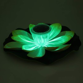 Ausla Solar-Poolleuchte, LED-Blume mit Farbwechsel, Schwimmende Lampe, Ideal für die Garten-Pool-Dekoration (Hellgelb)