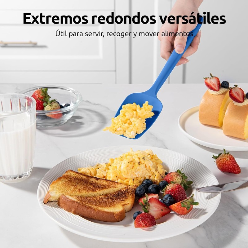 U-Taste - Juego de espátulas de silicona para cuchara, resistente