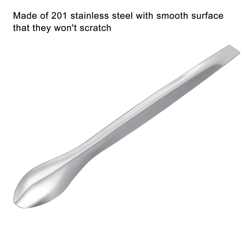 sourcing map Micro Lab Spoons 4.13" Silver 201 Stainless Steel