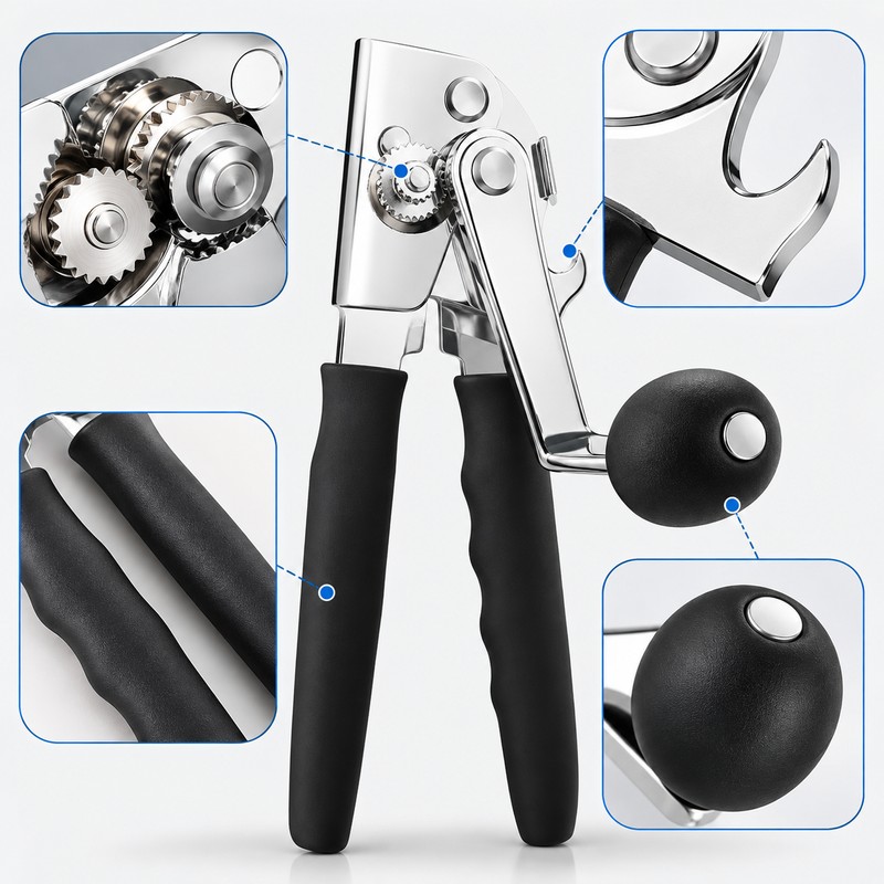 Commercial Manual Can Opener for Kitchen Use – Heavy-Duty Stainless