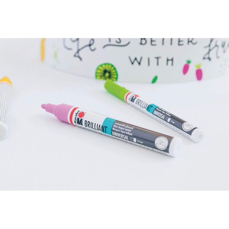 Marabu Brilliant Painter Tip Marker Pen, Aquamarine, 1.2 x 14.4