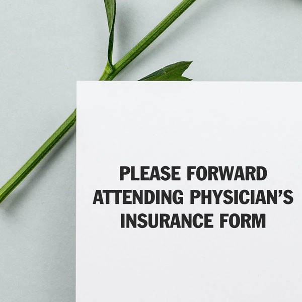 Large Please Forward Insurance Form Rubber Stamp, Perfect for Doctors,