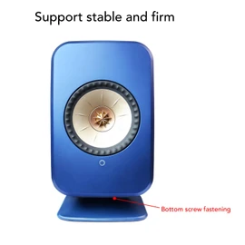 POENVFPO Non Slip Metal Speaker Desk Stand for KEF LSX II Wireless HiFi Speaker, Stable Support with Minimalist Design and Reduction of Vibration, Suitable for Desktops and Shelves (Blue)