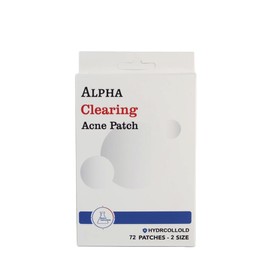 Alpha clearing acne pimple patch Hydrocolloid Acne Pimple Patch for Covering Zits and Blemishes, Spot Stickers for Face and Skin (72 Count)