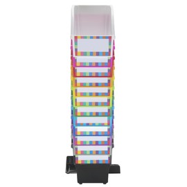 Really Good Stuff Non-Tip Book and Binder Holders with Stabilizer Wings, 5.5? by 13.5? by 7.75? - Set of 12, Rainbow Color, Classroom Organization and Storage Solution