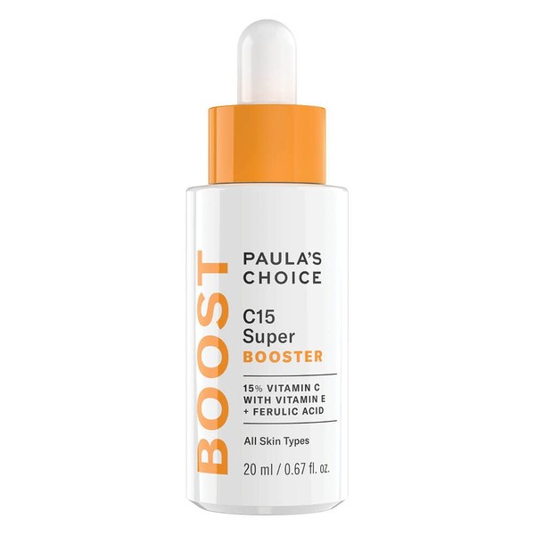 Paula's Choice C15 Super Booster Serum - Anti-Ageing 15% Vitamin C Serum - Pigment Spot Remover, Anti Wrinkle & for a Natural Glow with Ferulic Acid - All Skin Types - 20 ml