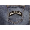 Ivamis Oklahoma Patch Iron on State Rocker- 4x1.75 inch -