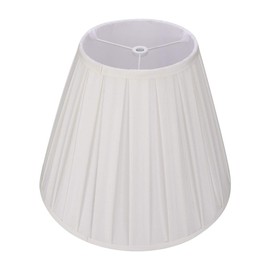 Off White Medium Pleated Barrel Lamp Shades, ALUCSET TC Cloth Lampshades for Table Lamp and Floor Light, 6x13x10 inch, Chemical Fiber Fabric, Spider