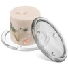 HOMSFOU Clear Glass Candle Plates, Pillar Candle Holders Glass Coasters