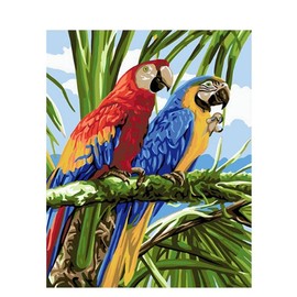 Paint by Numbers Adult Parrot Parrots 40 x 50 cm Paint by Numbers without Frame DIY Oil Acrylic Canvas Picture Decoration