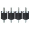 X AUTOHAUX 4pcs M4 Anti Vibration Rubber Isolator Mount 15x15mm