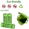 Yibatopow 16 Packs1.2V AA 300mAh Solar Lights Batteries Ni-MH Rechargeable