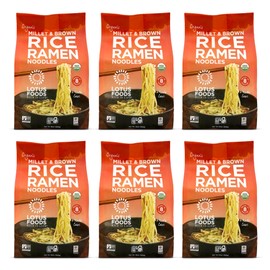 Lotus Foods Organic Millet & Brown Rice Ramen - Gluten Free Rice Ramen, Whole Grain Ramen Noodles, Low Sodium Rice Noodles, USDA Organic, Gluten Free, Vegan - 10 Oz Bags (Pack of 6)