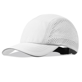BAOPLAYKIDS Mens Breathable Mesh Running Hat Outdoor UPF 50+ Lightweight Golf Baseball Cap Quick Dry Sun Hat White
