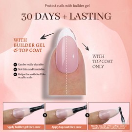 Lifextol 150PC French Tip Press on Nails Short Fake Nails Press ons Acrylic Nails Press on Nails for Women, 15 Sizes Short Press on Nails Almond Nail Tips False Artificial Nails Stick on Fingernail-E