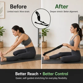 Yoga Stretching Strap for Flexibility Training – Multi-Loop Leg Stretcher for Ballet, Dance, Cheer and Gymnastics