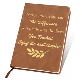 Inspirational Gifts for Women - Thank You Teacher Appreciation Gifts for Coworker Boss Employee Mentor Nurse,End of Year Teacher Retirement Graduation Gift,Nurses Week Gift,Leather Journal Notebooks