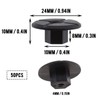 SING F LTD 50Pcs 4mm Unthreaded Plastic Nuts Black for