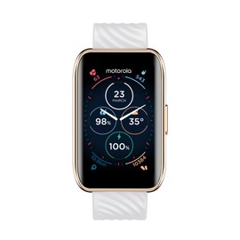 Motorola Moto 40 Bluetooth Smartwatch -10 Days Battery Life, Google Fit Integration, 1.5'' Crystal Clear Display, Heart Tracking, in-Depth Sleep Tracking, iOS and Android Compatible - Rose Gold