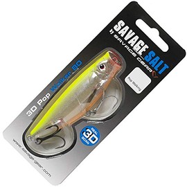 Savage Gear Salt 3D Minnow Pop Walker Lures - Bass Wrasse Pike Perch Fishing