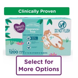 Parent's Choice Parents Choice Baby Wipes, Fragrance Free Baby Wipes, (Select Your Option) - 1200 Count