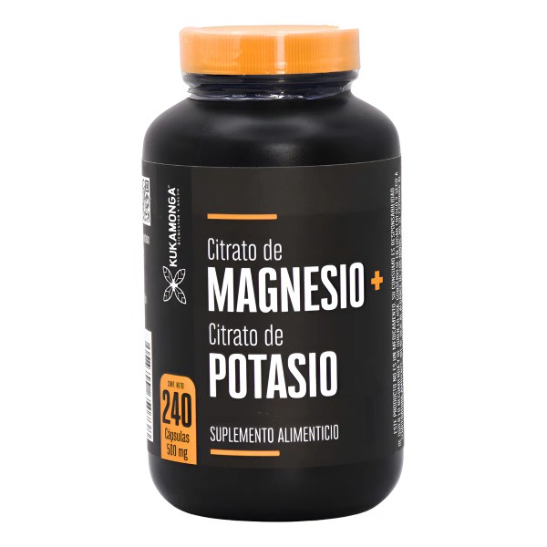 Citrato De Magnesio + Citrato De Potasio - 240 Cáps