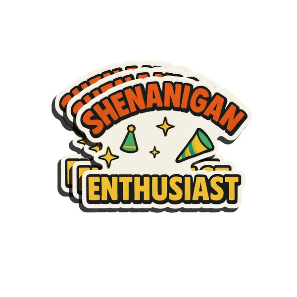 3PCS Funny Shenanigan Enthusiast Sticker – Party Lover Vinyl Decal