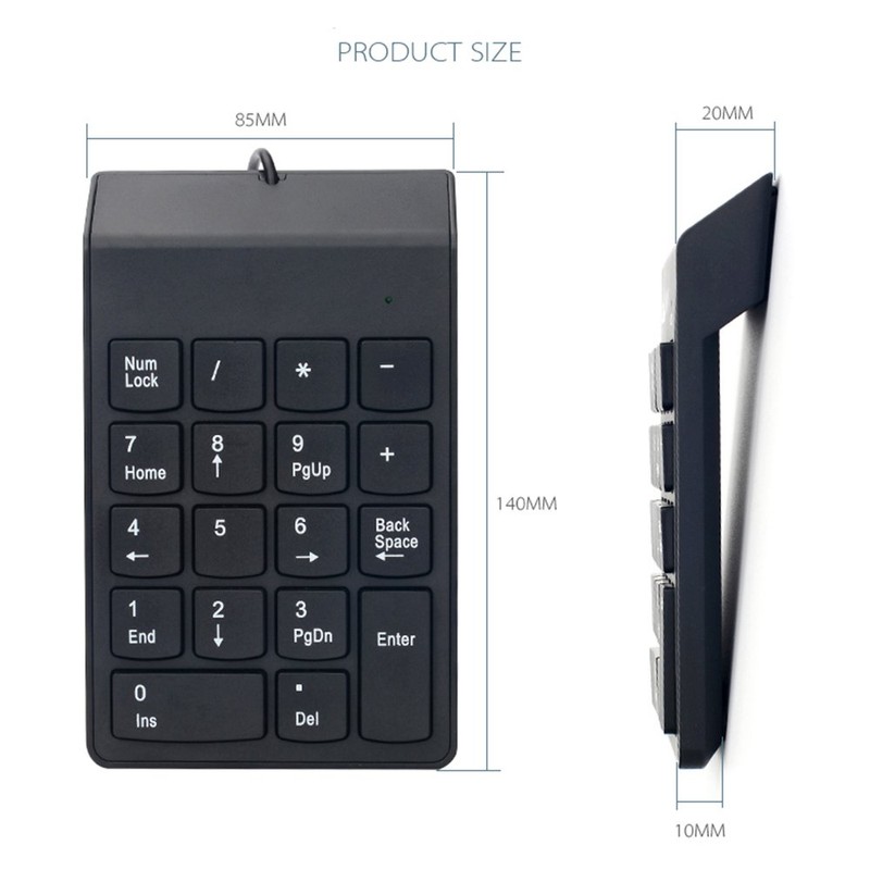 Kadaon Numeric Keypad,USB Keypad, USB 18 Key Number Numeric Keypad