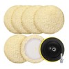 Tallew 6 Pcs 6 Inch Wool Buffing Polishing Pads Hook