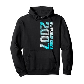 Awesome since 2007 18th Birthday Born 2007 Pullover Hoodie