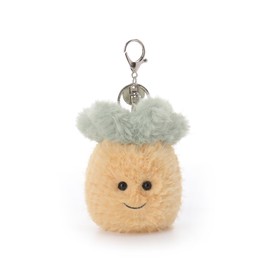 Apricot Lamb Pineapple Cute Keychain, Soft Stuffed Plush Keychain Toys Bag Charm Purse Charm for Kids’ Backpack, Purse, 4.5 Inches