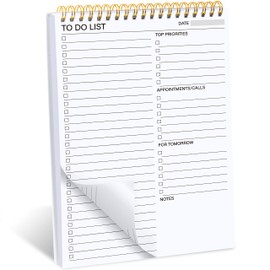 LIMBJEY To Do List Notepad - Daily Planner Notepad Double Side Use To Do List Notebook Planner, 6.5" X 9.8" Organiser Notebook with Checklist for Productivity