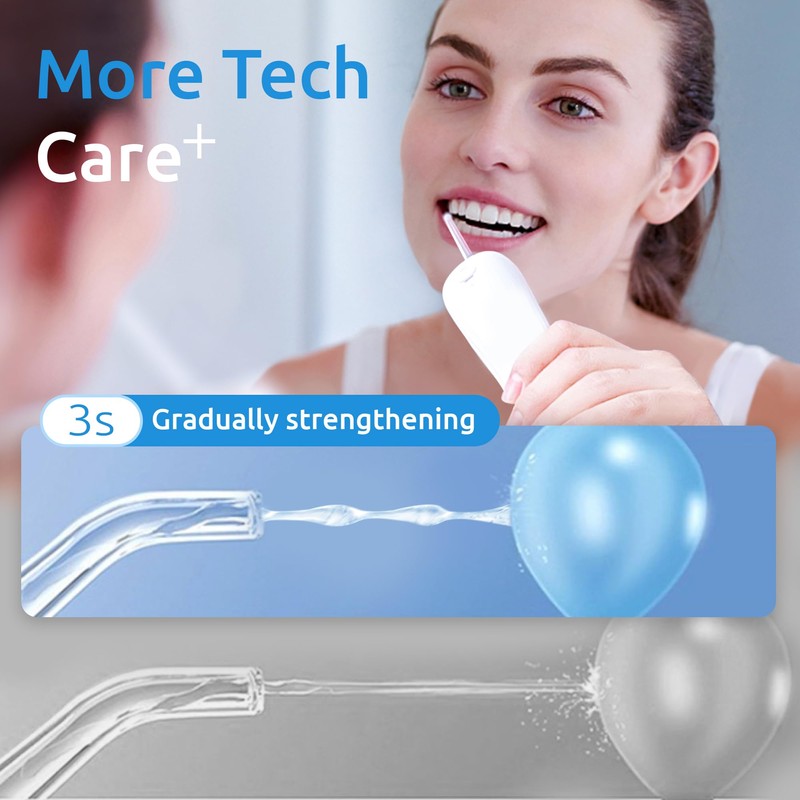Water Flosser [Dental Cordless Portable] 6 Modes & IPX7 Waterproof